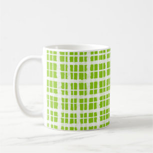 Mug Motif Cottagecore Rétro Peint en Vert Uni