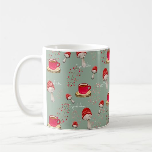 Mug Motif couleur d'aquarelle d'automne (Gauche)