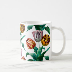 Mug Motif couleur Vintage Aquarelle Tulip Fleurs