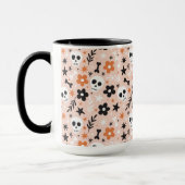 Mug Motif crâne de fleurs (Gauche)