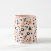 Mug Motif crâne de fleurs (Centre)
