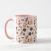 Mug Motif crâne de fleurs (Gauche)