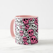 Mug Motif crâne gothique rose Imprimer (Devant gauche)
