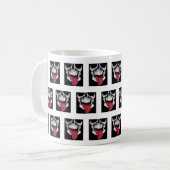 Mug Motif crâne rouge noir et blanc (Devant gauche)