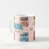 Mug Motif crayon de professeur mignon (Devant gauche)