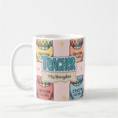 Mug Motif crayon de professeur mignon (Gauche)