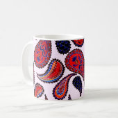 Mug Motif créatif sans couture avec cachemire dessiné (Devant gauche)