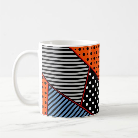 Mug motif créatif transparent avec compos géométrique (Gauche)