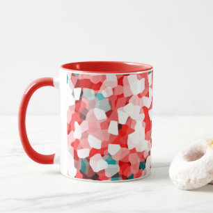 Mug Motif cristal - Blanc Rouge Vert