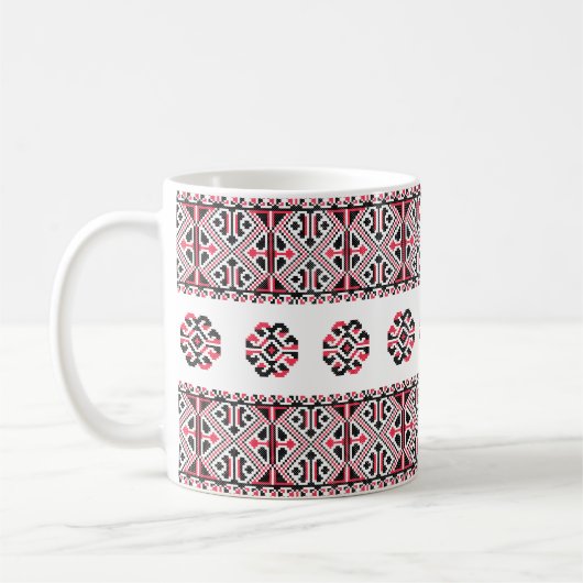 Mug Motif croix rouge et noir original (Gauche)
