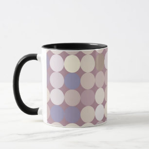 Mug Motif d'abrégé sur cercles de tissu