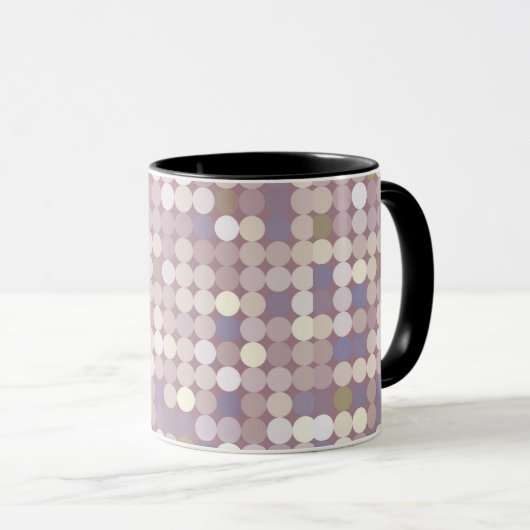 Mug Motif d'abrégé sur cercles de tissu (Devant droit)