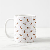 Mug Motif Dachshund - Coeurs (Gauche)