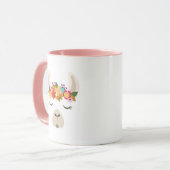 Mug Motif d'alpaga et de fleurs (Devant gauche)