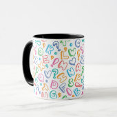 Mug motif d'alphabet (Devant gauche)