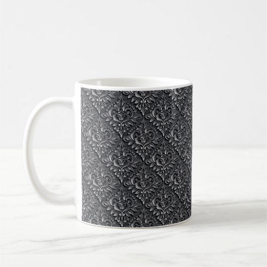 Mug Motif Damas Arrière - plan noir-23961 (Gauche)