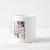 Mug Motif Damas Décor Floral Joli (Devant gauche)