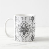 Mug Motif Damask blanc et gris (Gauche)