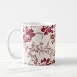 Mug motif damassé avec fleurs et tapisserie vintage