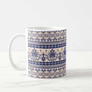 Mug Motif damassé sans couture, papier peint classiqu