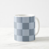 Mug Motif damier bleu poudre minimaliste (Devant droit)