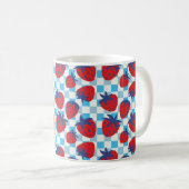 Mug Motif damier fraise gras (Devant droit)