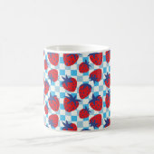 Mug Motif damier fraise gras (Centre)