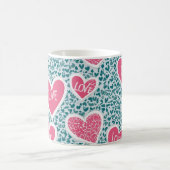 Mug Motif d'amour bleu et rose classique (Centre)