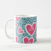 Mug Motif d'amour bleu et rose classique (Gauche)