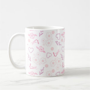 Mug Motif d'amour floral romantique