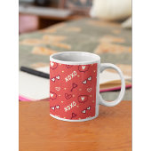 Mug Motif d'amour mignon avec des cœurs, XOXO et des c