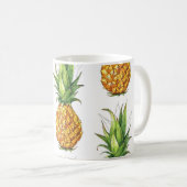 Mug Motif d'ananas d'été, design sans soudure. (Devant droit)