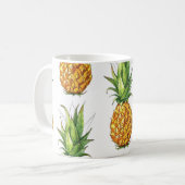 Mug Motif d'ananas d'été, design sans soudure. (Devant gauche)