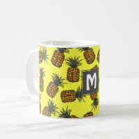 motif d'ananas tropical peint à la main