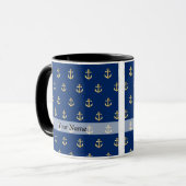 Mug Motif d'ancrage bleu (Devant gauche)