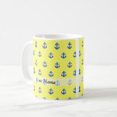 Mug Motif d'ancre jaune (Devant gauche)