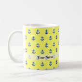 Mug Motif d'ancre jaune (Gauche)