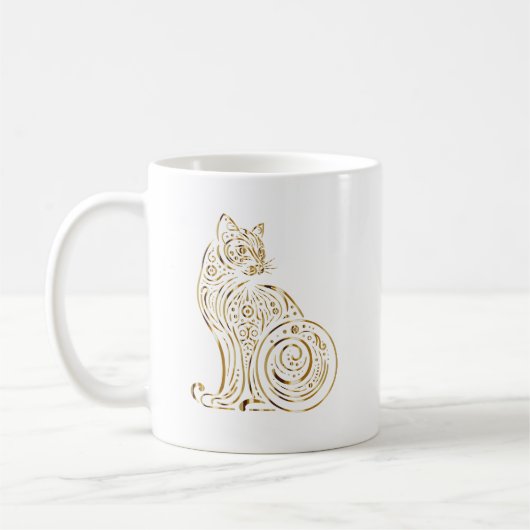 Mug Motif d'animal chat | Chat mignon et fantaisiste (Gauche)