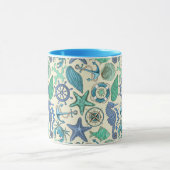 Mug Motif d'animaux marins Turquoises (Centre)