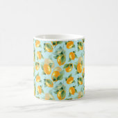 Mug Motif d'aquarelle avec citrons et feuilles. Seamel (Centre)
