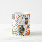 Mug Motif d'aquarelle avec feuillage d'automne. (Centre)