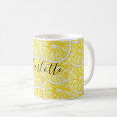 Mug Motif d'aquarelle avec les tranches de citron (Devant droit)