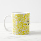 Mug Motif d'aquarelle avec les tranches de citron (Gauche)