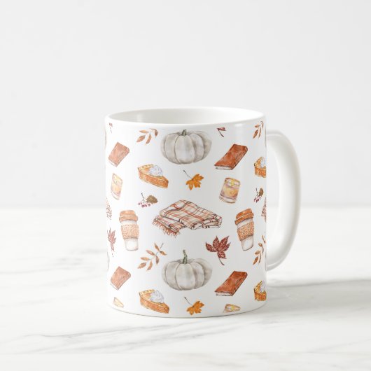 Mug Motif d'aquarelle confortable Autumn Essentials (Devant droit)