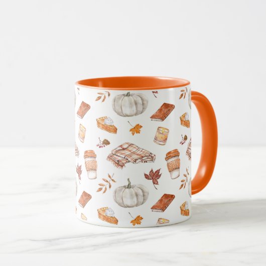 Mug Motif d'aquarelle confortable Autumn Essentials (Devant droit)