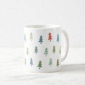 Mug Motif d'aquarelle couleur sapin de Noël (Devant droit)