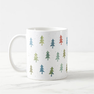 Mug Motif d'aquarelle couleur sapin de Noël