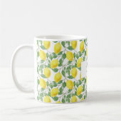 Mug Motif d'aquarelle de citron jaune rustique (Gauche)