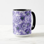 Mug Motif d'aquarelle de fleurs d'anémone violet (Devant droit)
