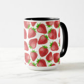 Mug Motif d'aquarelle de fraises (Devant droit)
